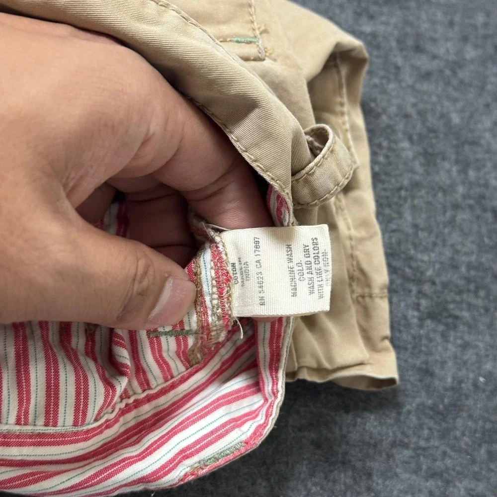 VTG Y2K Old Navy Khaki Cargo Shorts Women 4 Low Waist Tan Cotton Utility Mini